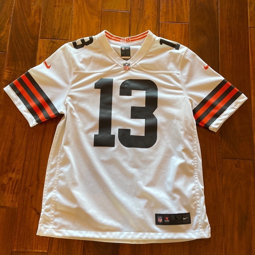 Men’s Nike NFL Players On Field Cleveland Browns Odell Beckham 13 Jersey Size L